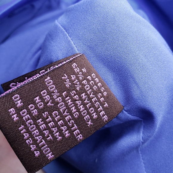 NEW Eliza J Size 8 Blue Belt Dress - Picture 7 of 7